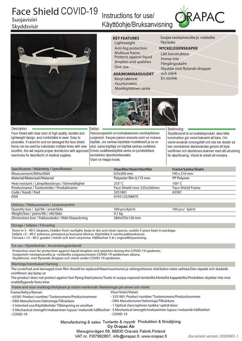 Orapac 3251801 Instructions for use