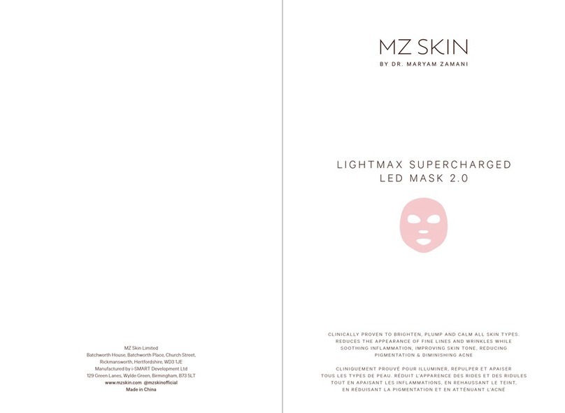 MZ Skin Lightmax Supercharged LED Mask 2.0 User manual