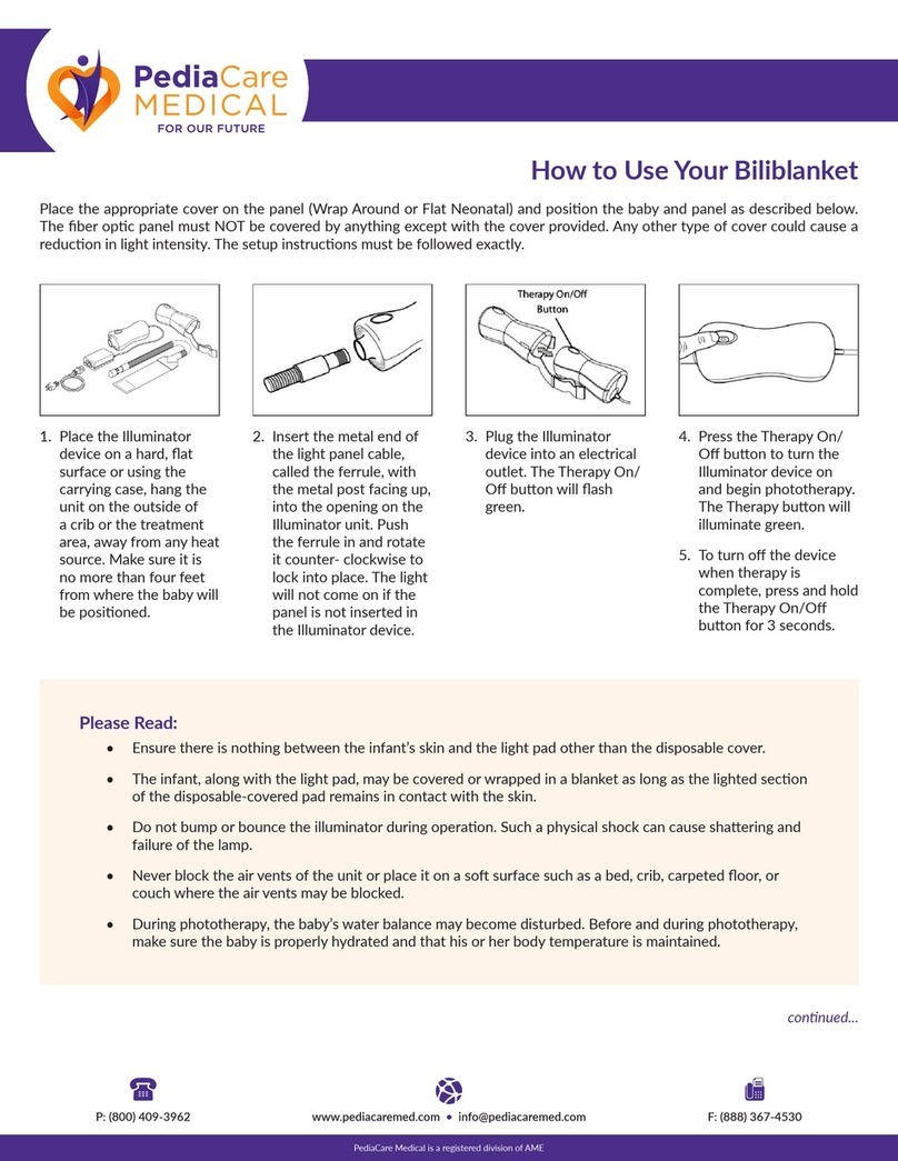 PediaCare Medical Biliblanket quick start guide