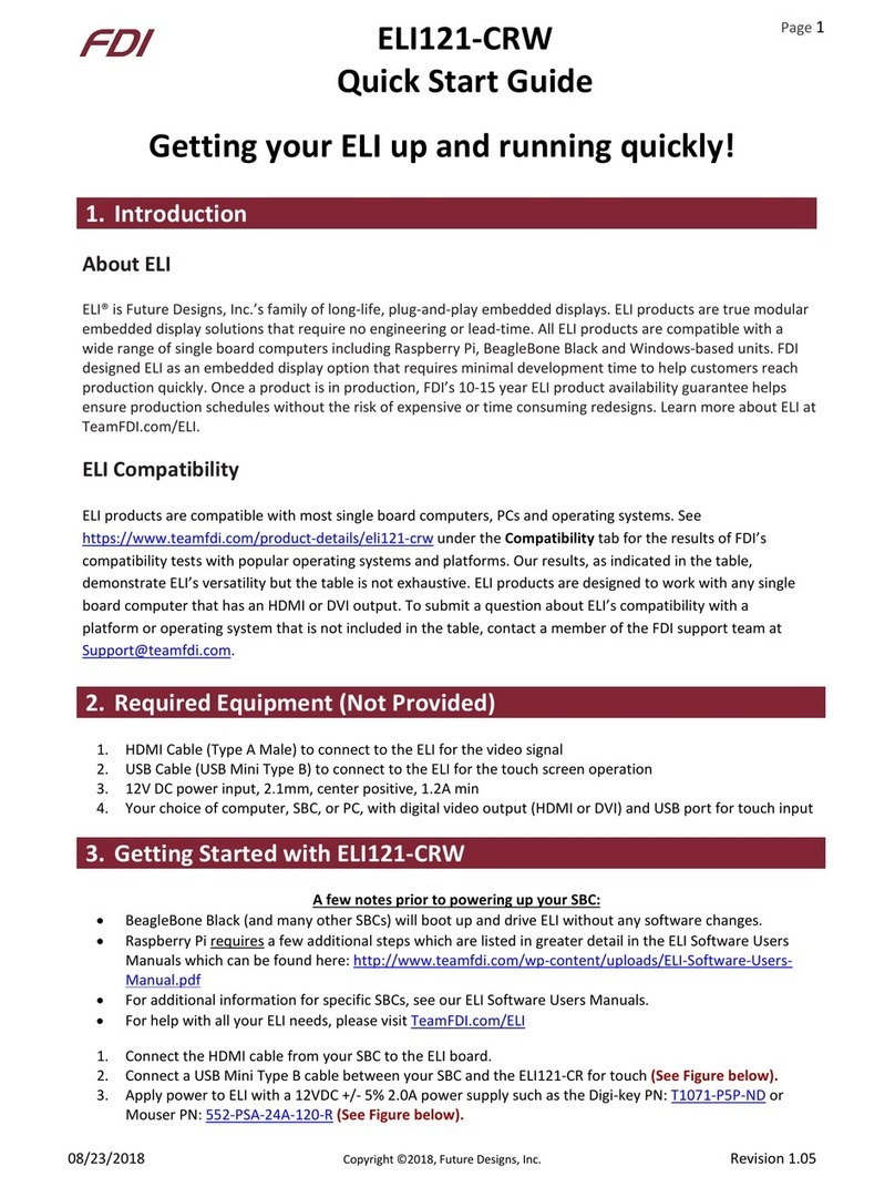 FDI ELI121-CRW quick start guide FDI ELI121-CRW quick start guide