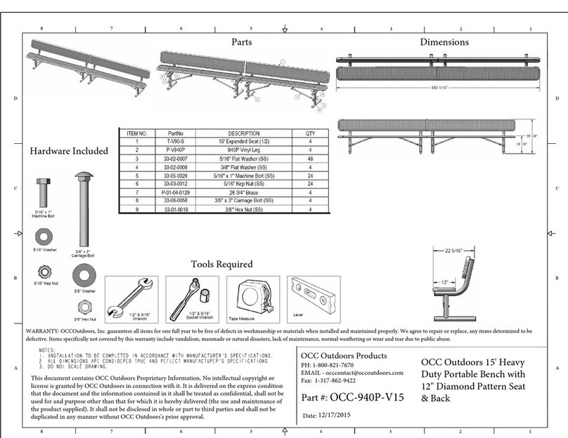 OCC Outdoors Products OCC-940P-P15 quick start guide OCC Outdoors Products OCC-940P-P15 quick start guide