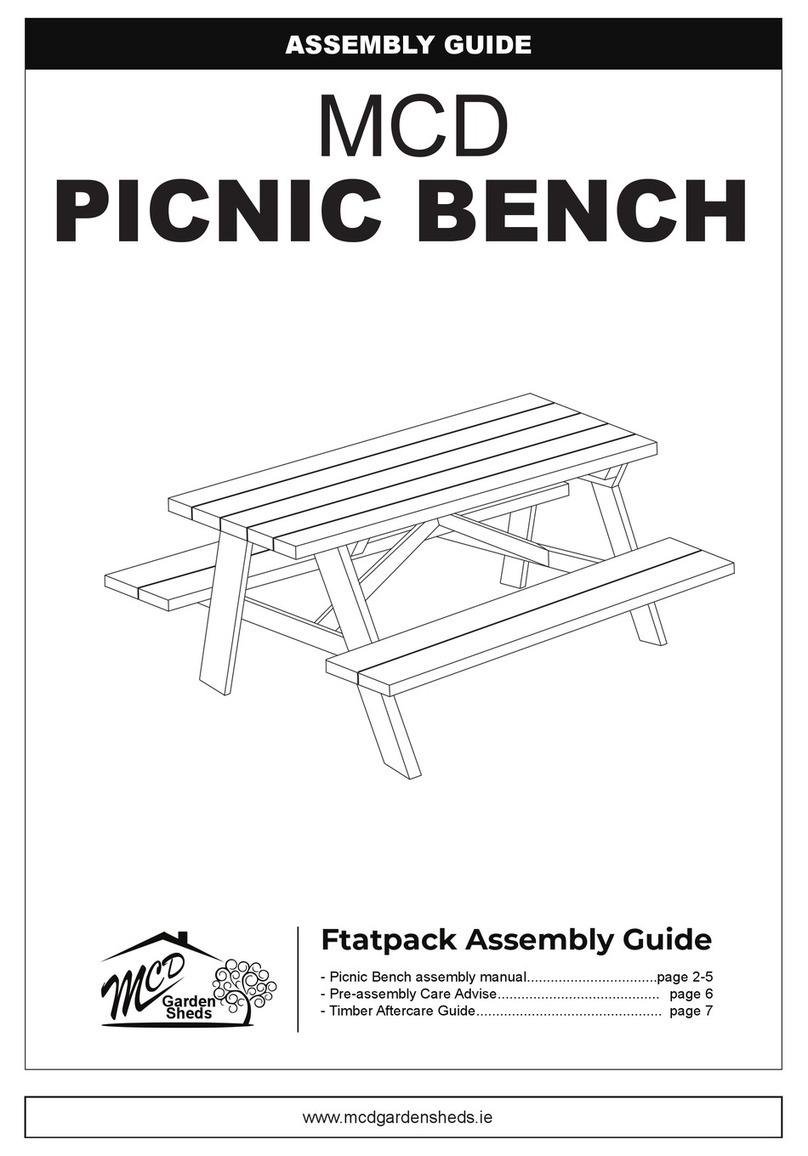 MCD PICNIC BENCH Assembly guide