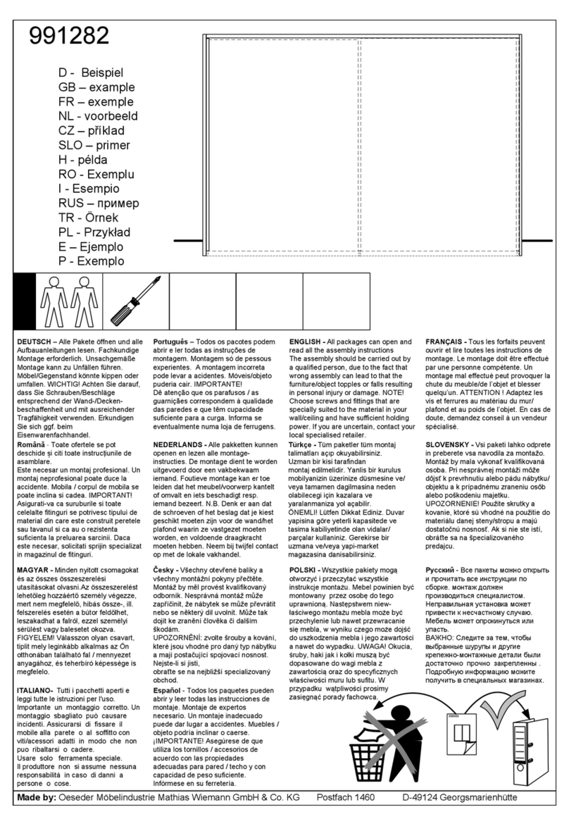 Oeseder Möbelindustrie 991282 manual