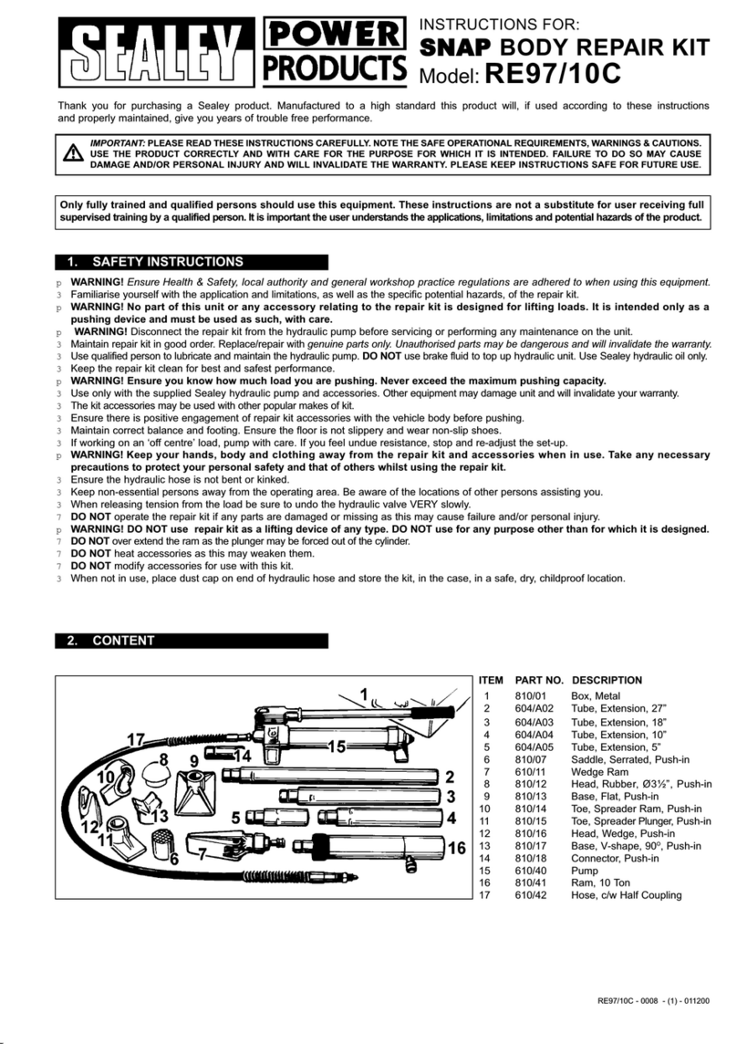 Sealey SNAP RE97/10C User manual