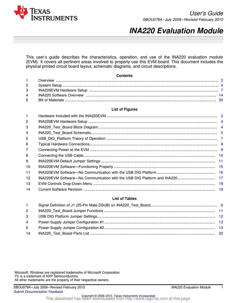 Texas Instruments INA220 User manual Texas Instruments INA220 User manual