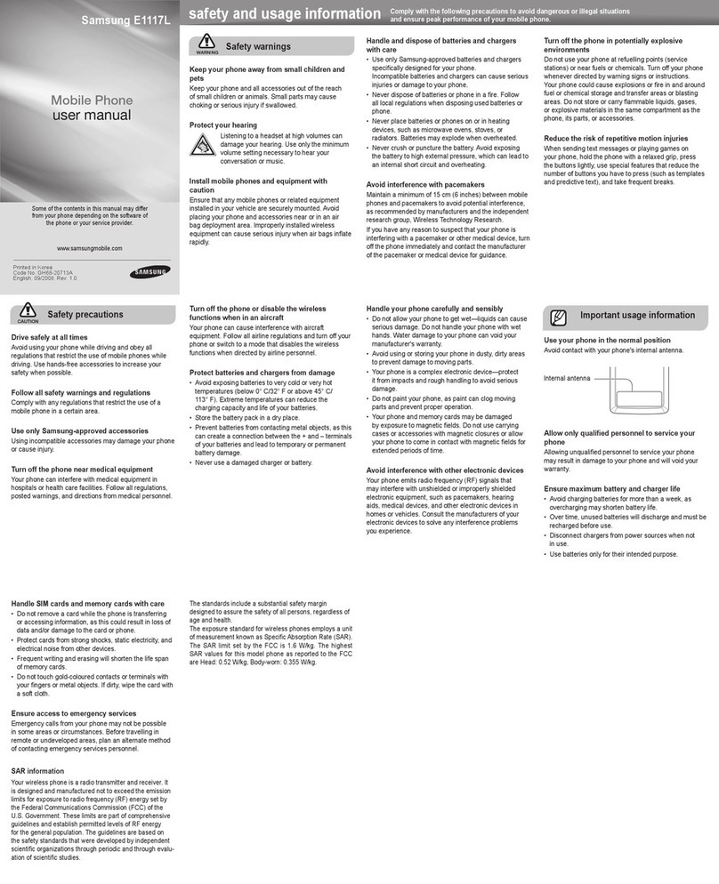 Samsung E1117L User manual