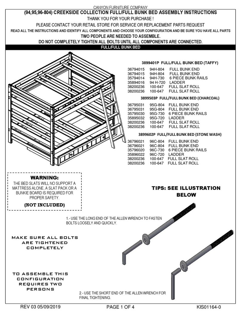 Canyon Creekside 3899401P Assembly instructions Canyon Creekside 3899401P Assembly instructions