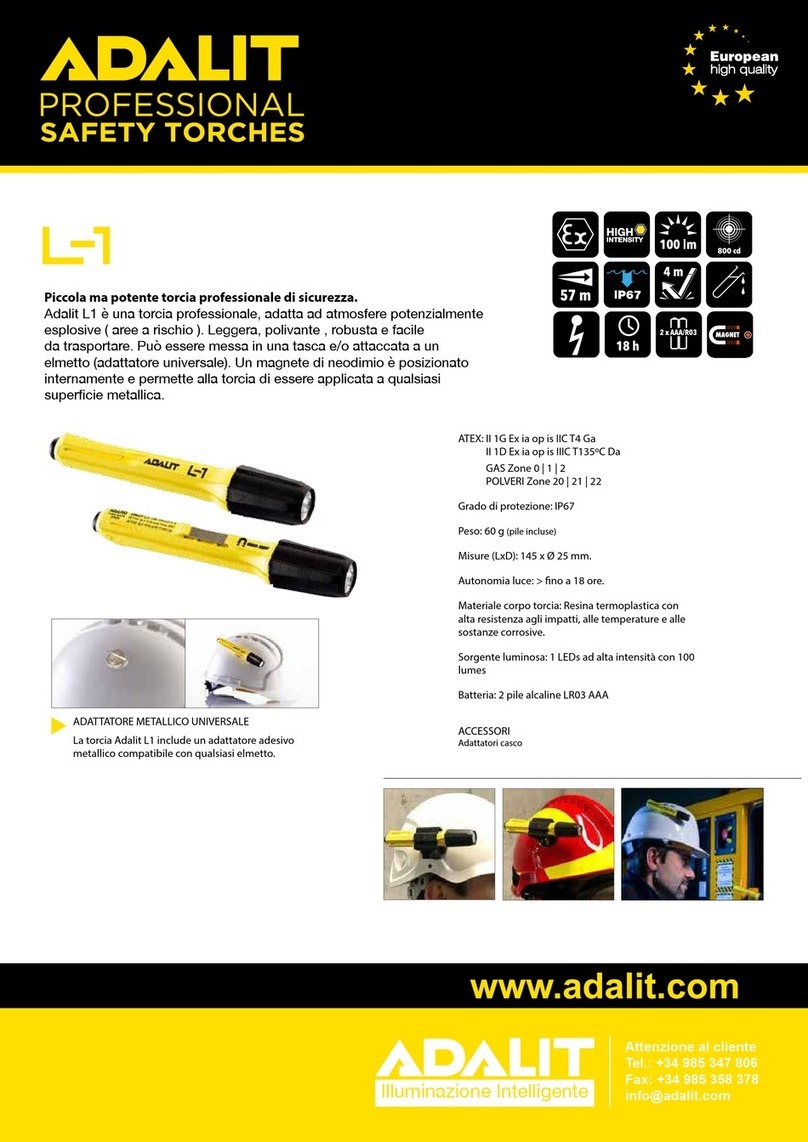 Adalit L-1 operating instructions