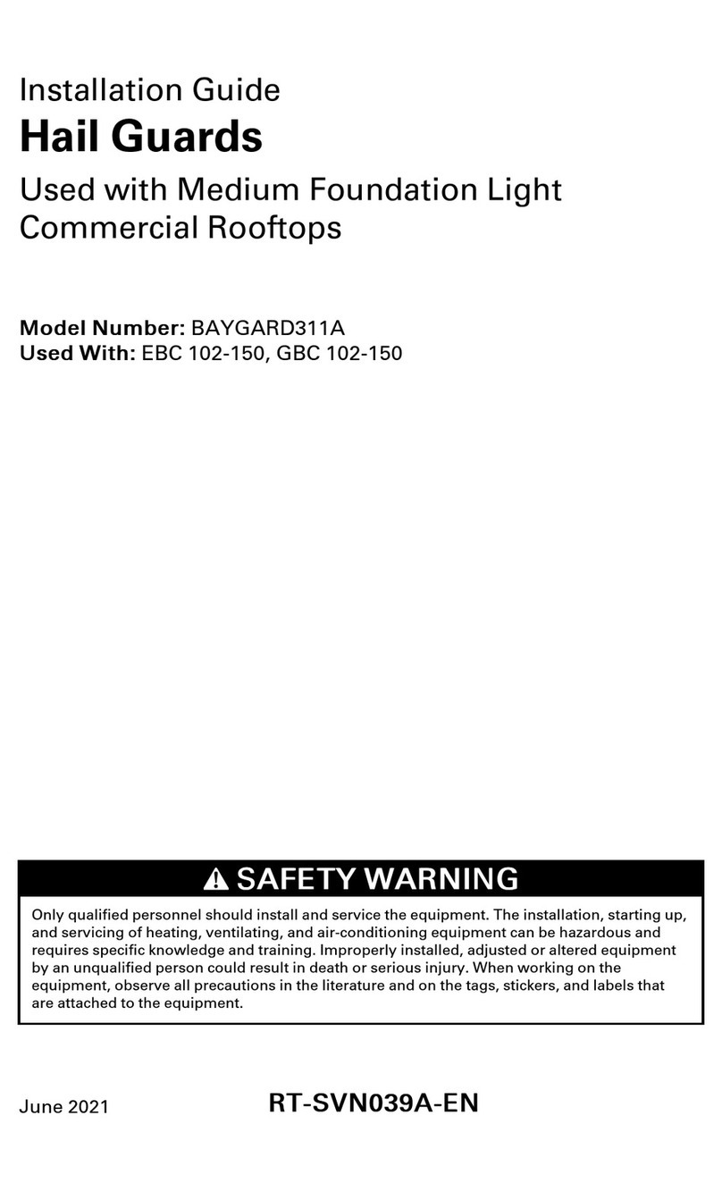 Trane BAYGARD311A User manual