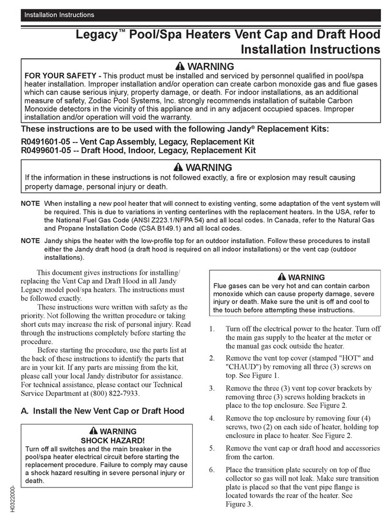 Jandy Legacy R0491601-05 User manual