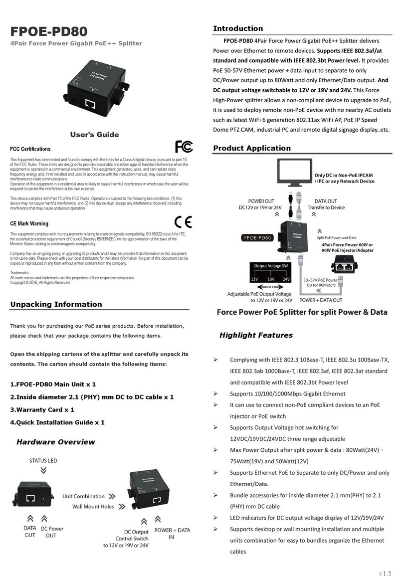 Cerio FPOE-PD80 user guide