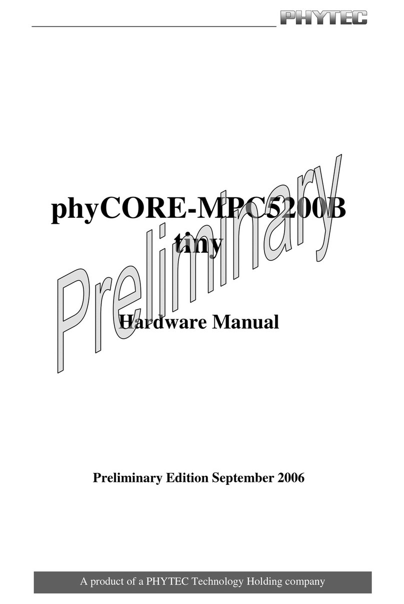 Phytec phyCORE-MPC5200B tiny User manual