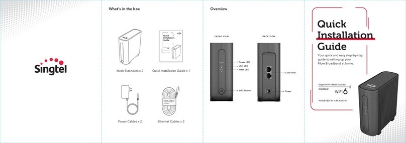 SingTel WE620242 Quick installation guide