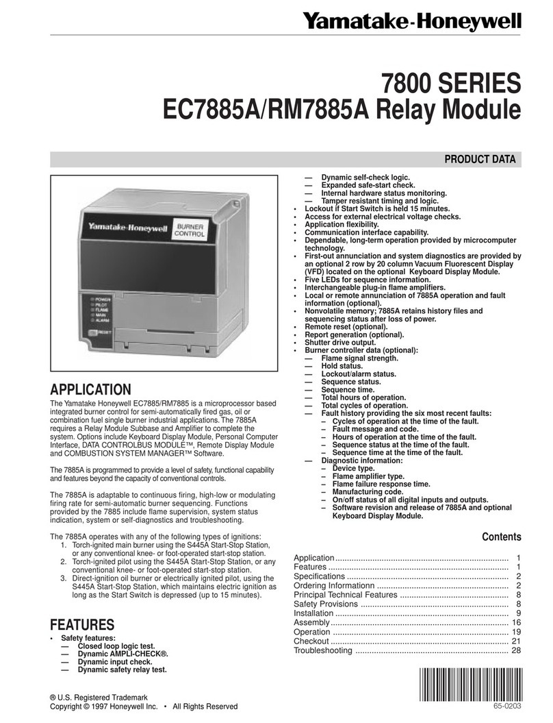 Yamatake-Honeywell 7800 Series Operation manual
