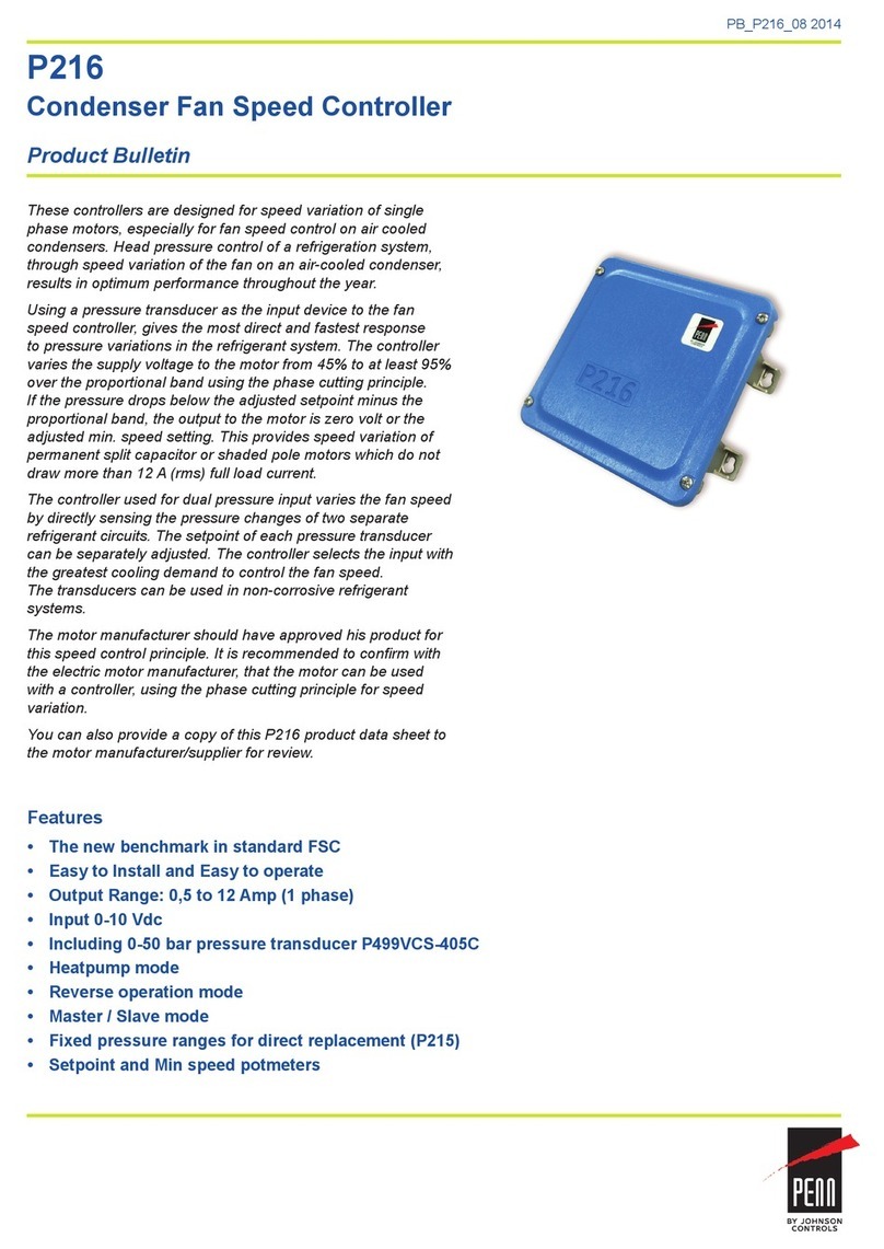 Johnson Controls Penn P216 Product bulletin