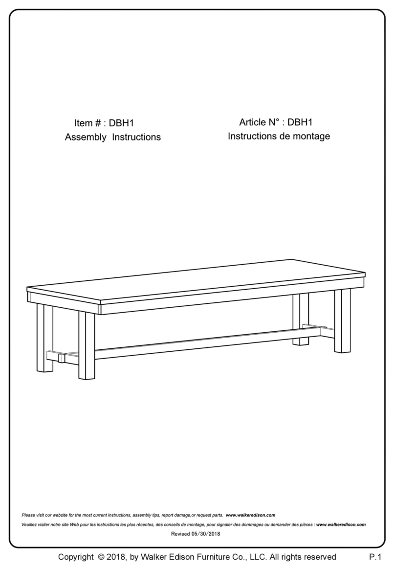 Walker Edison DBH1 Assembly instructions