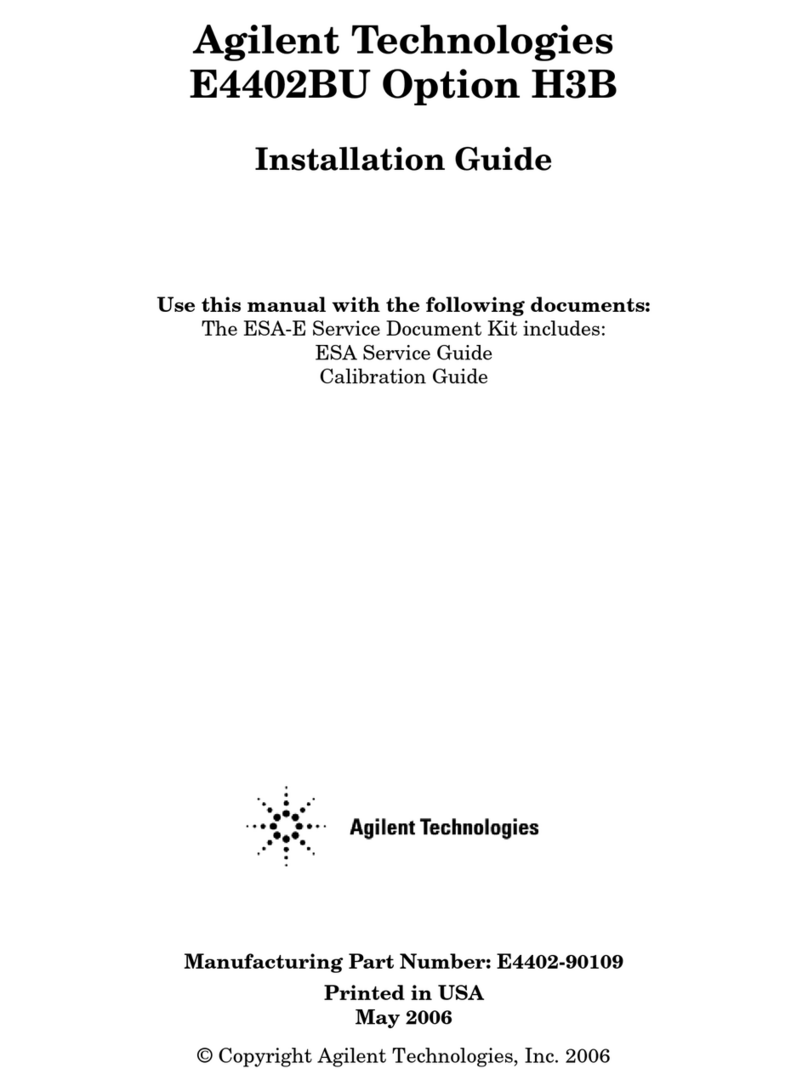 Agilent Technologies E4402BU User manual