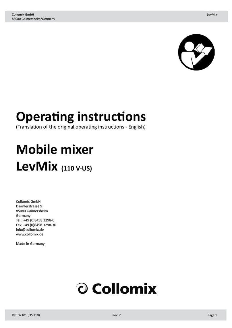 Collomix LevMix 110 V-US User manual