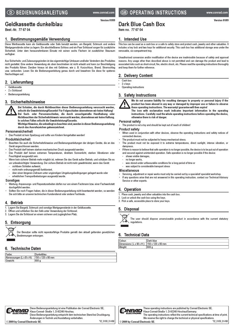 Conrad Electronic 77 67 04 operating instructions