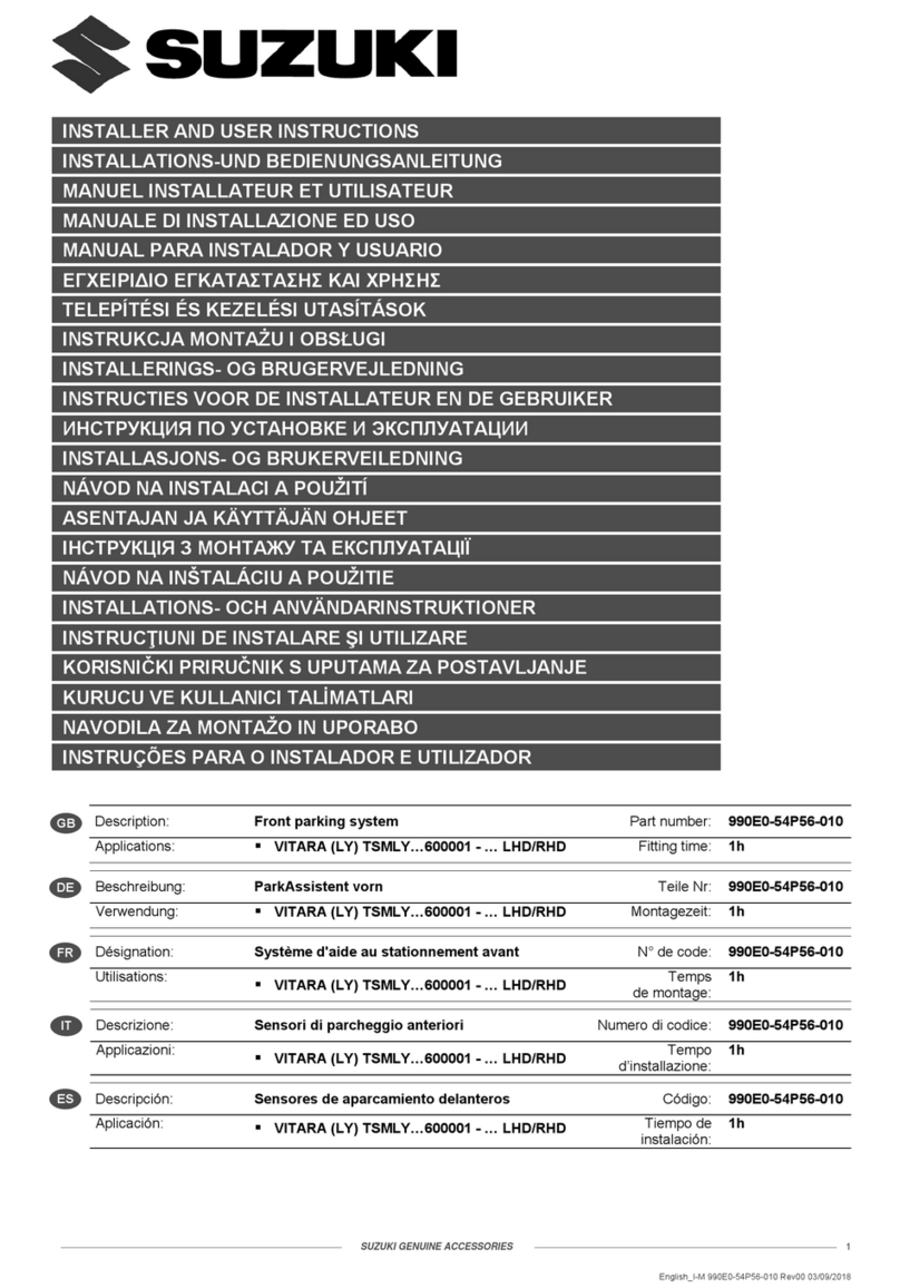 Suzuki 990E0-54P56-010 Installers and users instructions