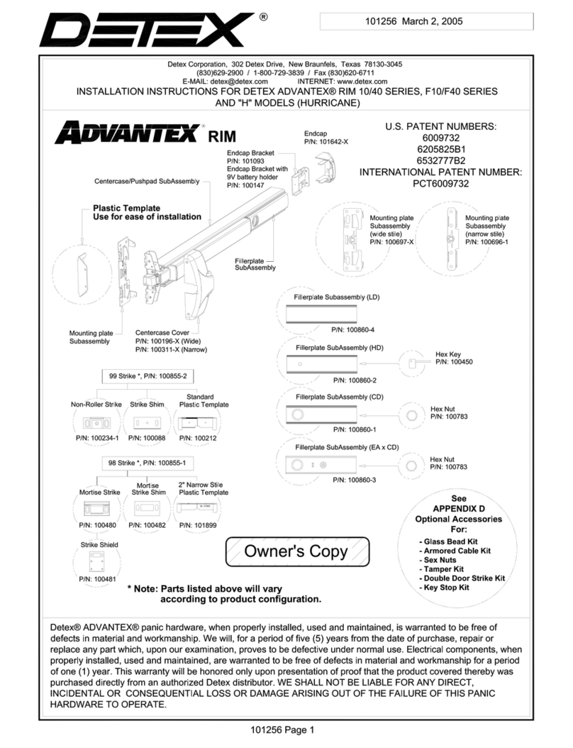 Detex Advantex RIM manual