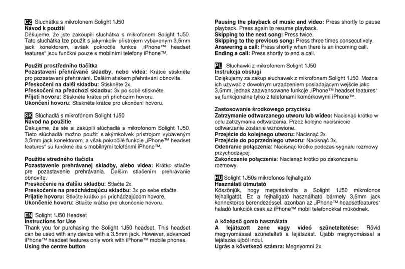 Solight 1J50 Instructions for use