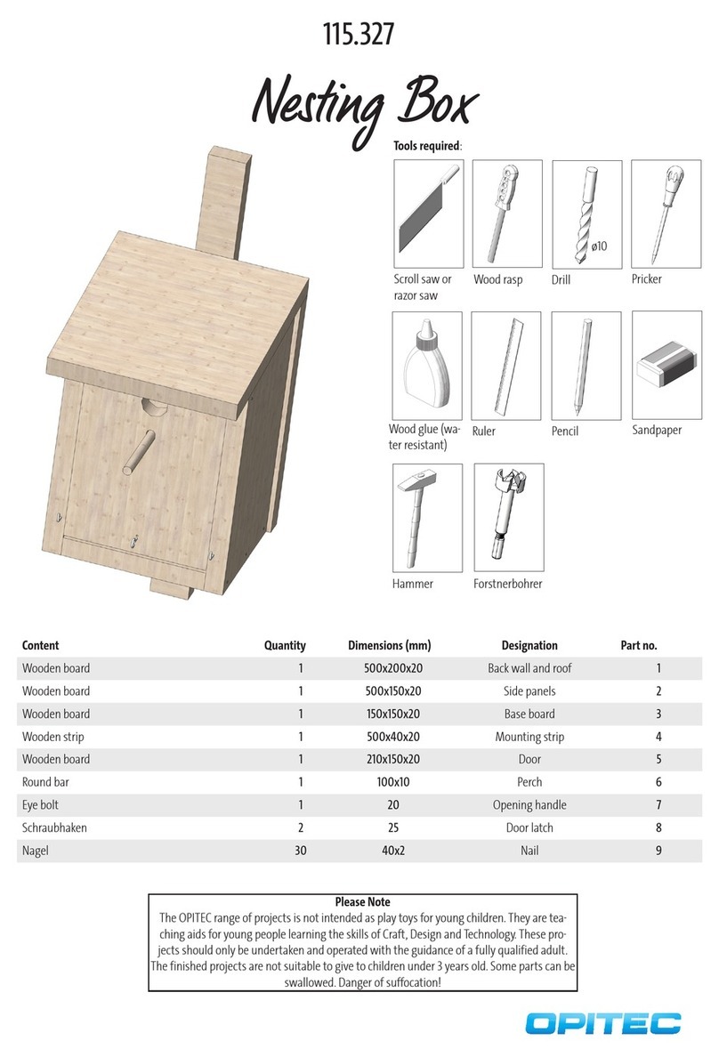 Opitec Nesting Box 115.327 Assembly instructions