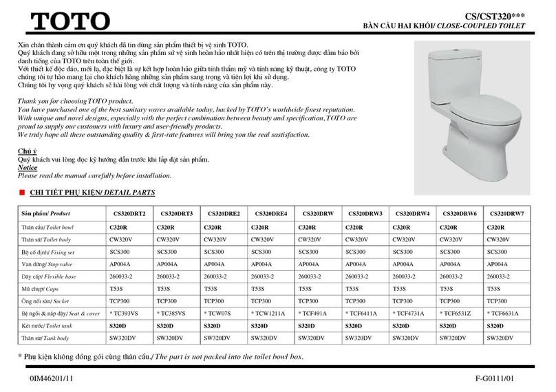Toto CS320 Series User manual