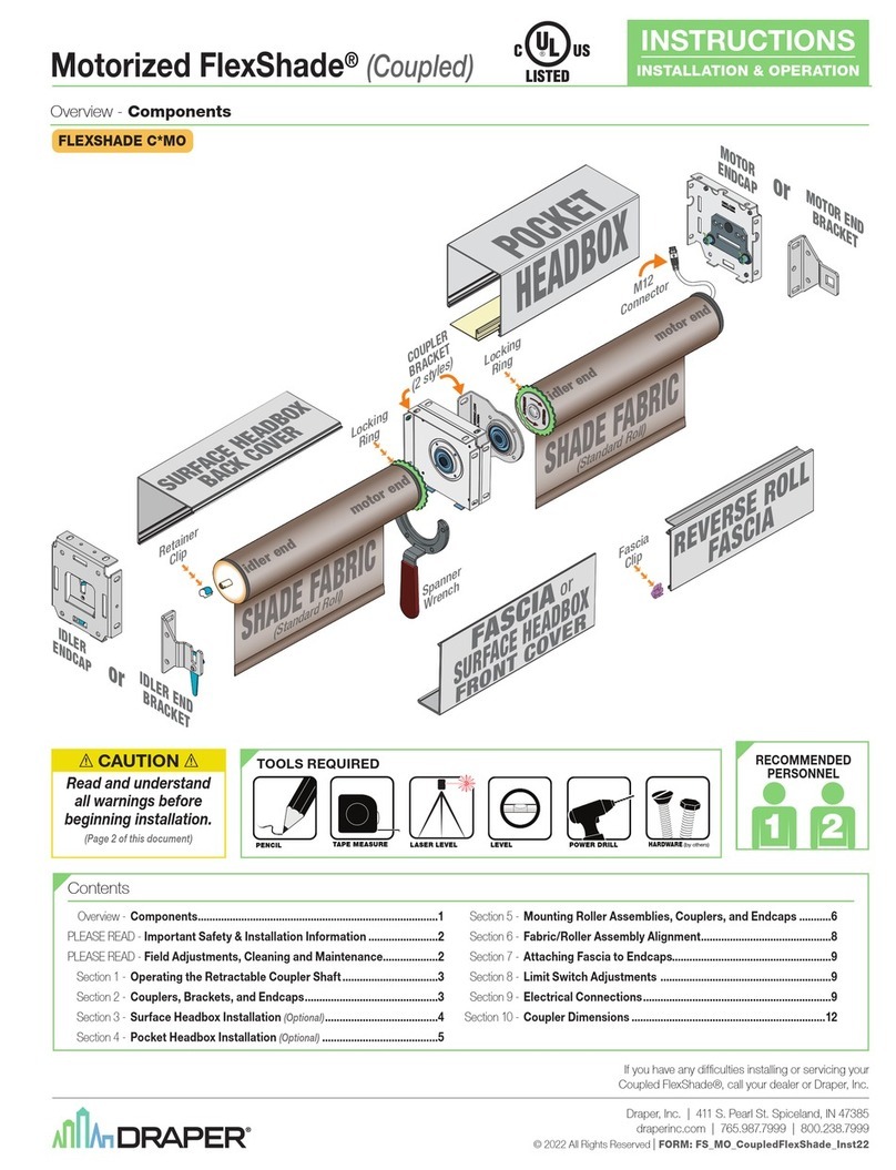 Draper Motorized FlexShade User manual