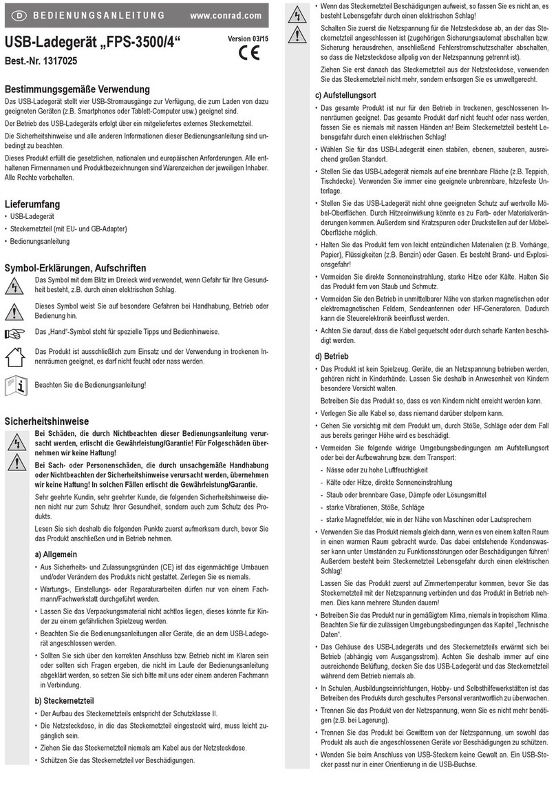 Conrad FPS-3500/4 operating instructions