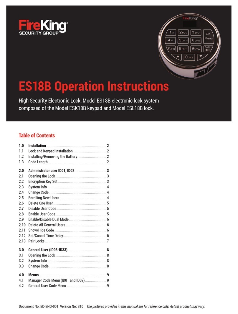 FireKing ESK18B Operation instructions