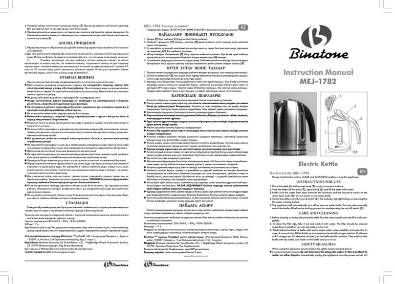Binatone MEJ-1782 instruction manual