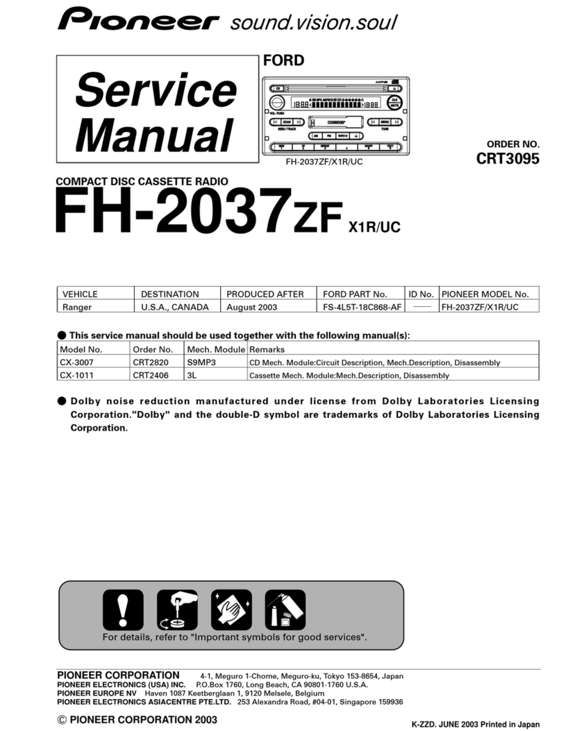 Pioneer FH-2037 ZF X1R/UC Service manual