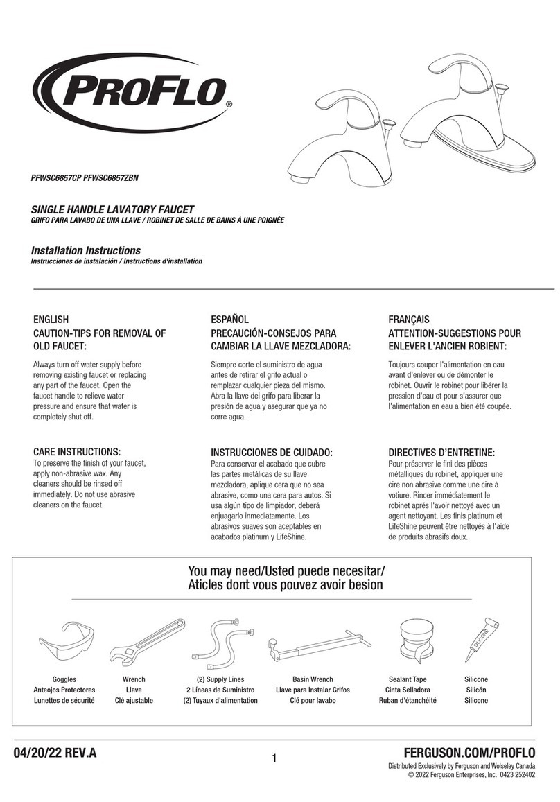 ProFlo PFWSC6857CP installation instructions