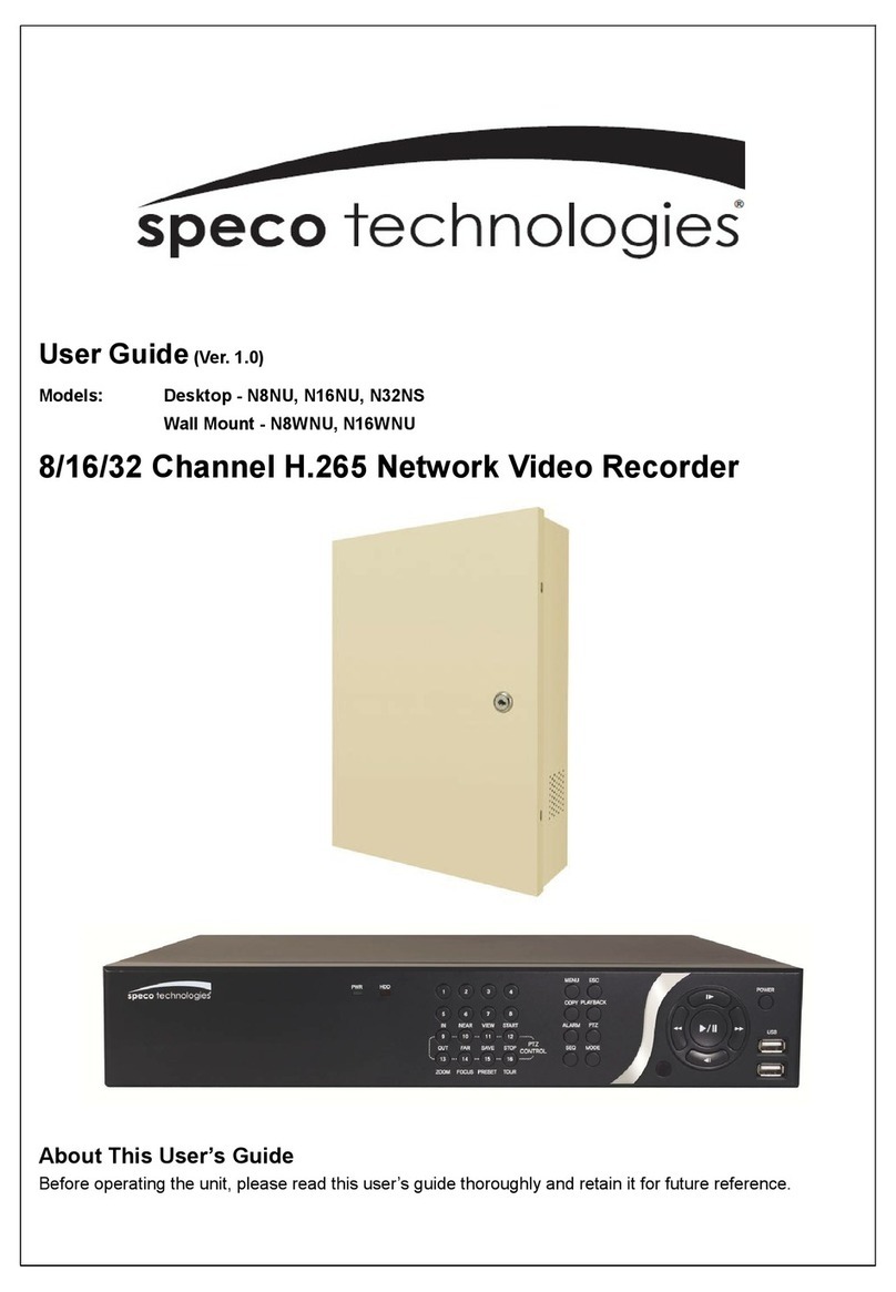 Speco N8NU User manual