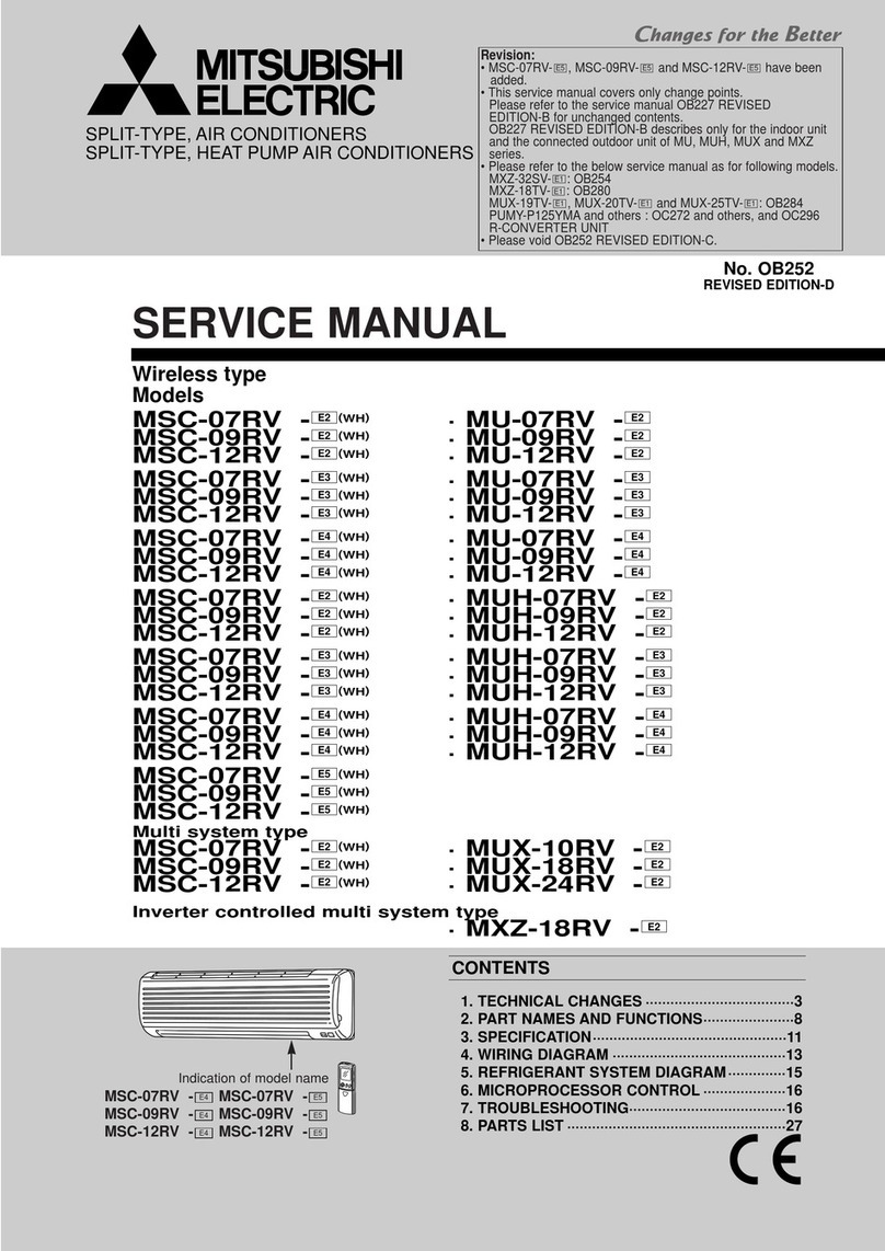 Mitsubishi Electric MSC-07RV-E2 User manual