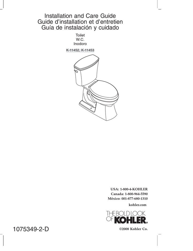 Kohler K-11452 Assembly instructions Kohler K-11452 Assembly instructions