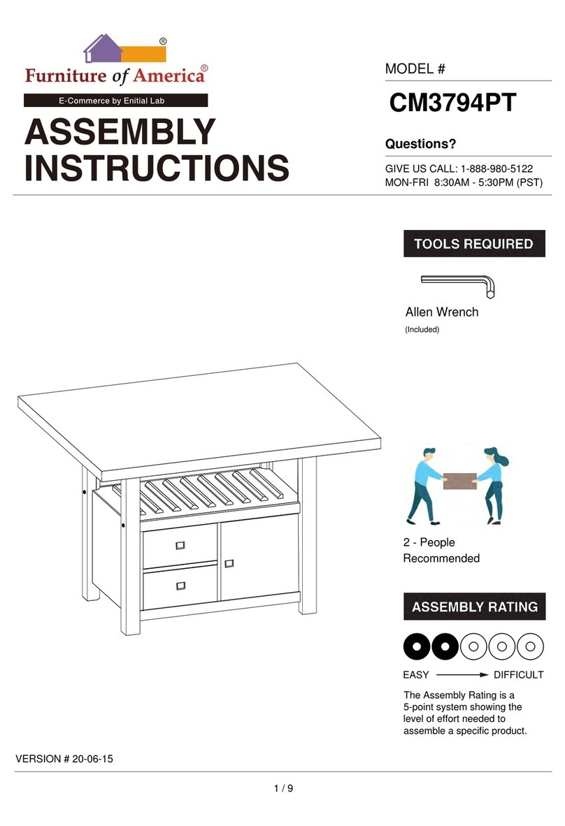 Furniture of America CM3794PT Assembly instructions Furniture of America CM3794PT Assembly instructions