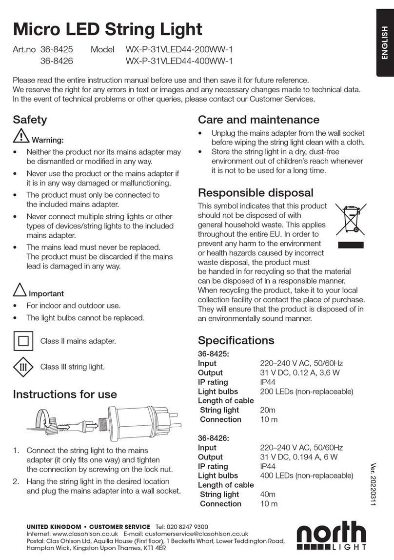 North Light WX-P-31VLED44-200WW-1 instructions