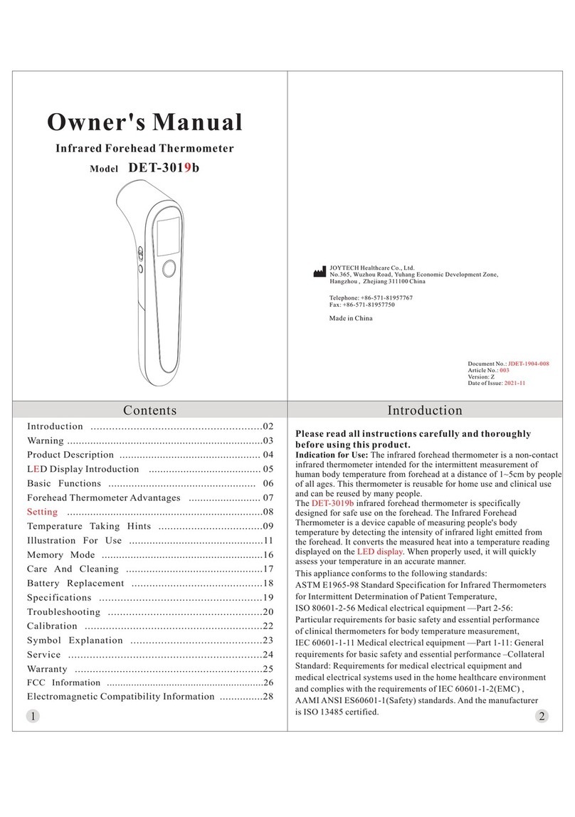 JOYTECH DET-3019b User manual