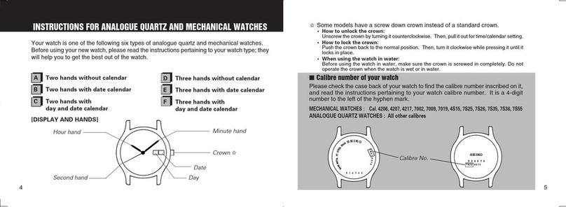 Seiko SMY125P1 quick start guide