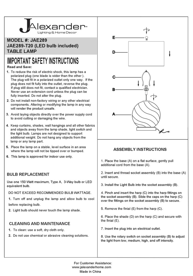 JALEXANDER JAE289 User manual