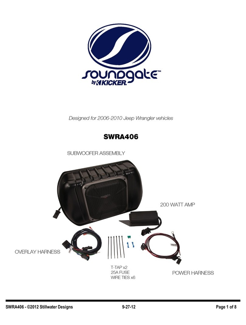 Kicker Soundgate SWRA406 manual