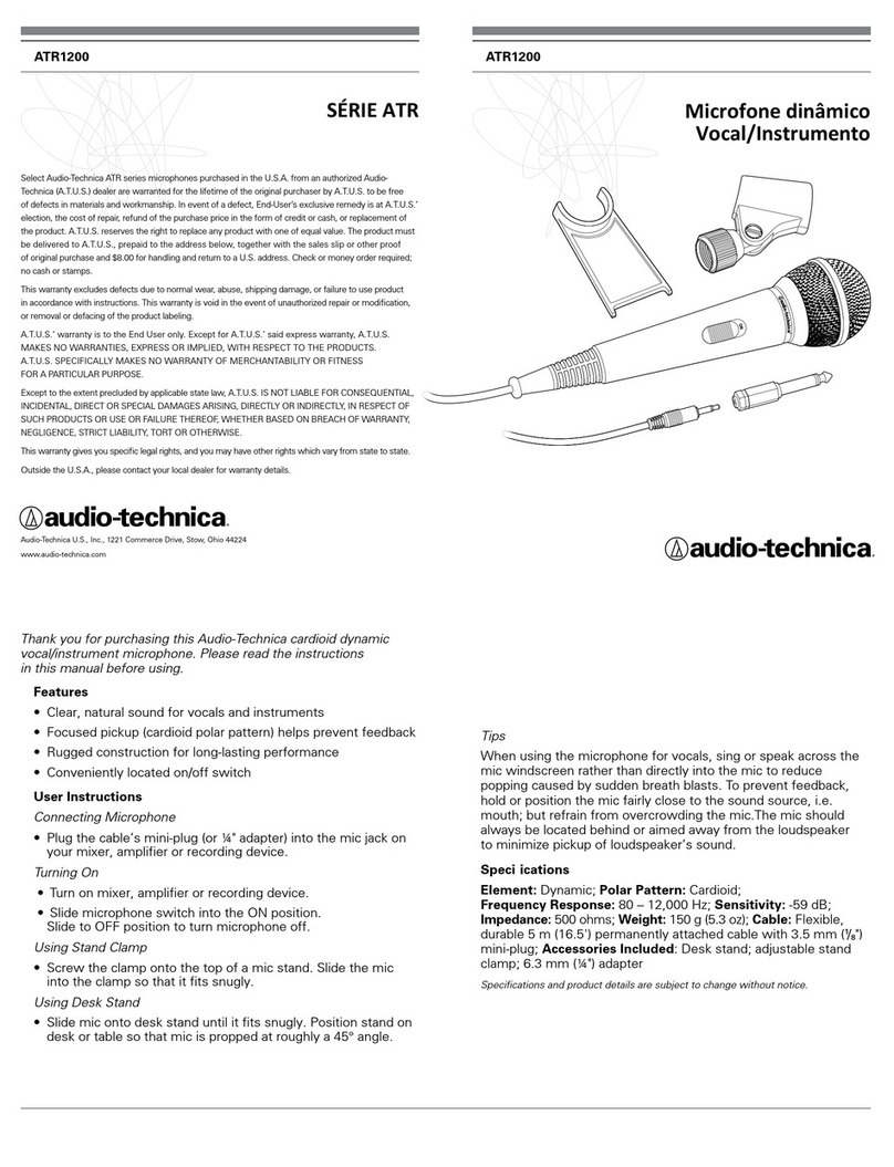 Audio Technica ATR Series User manual