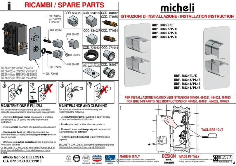 BELLOSTA micheli 5812/P/E User manual