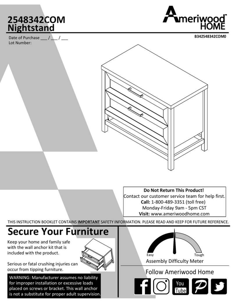 Ameriwood HOME 2548342COM Assembly instructions