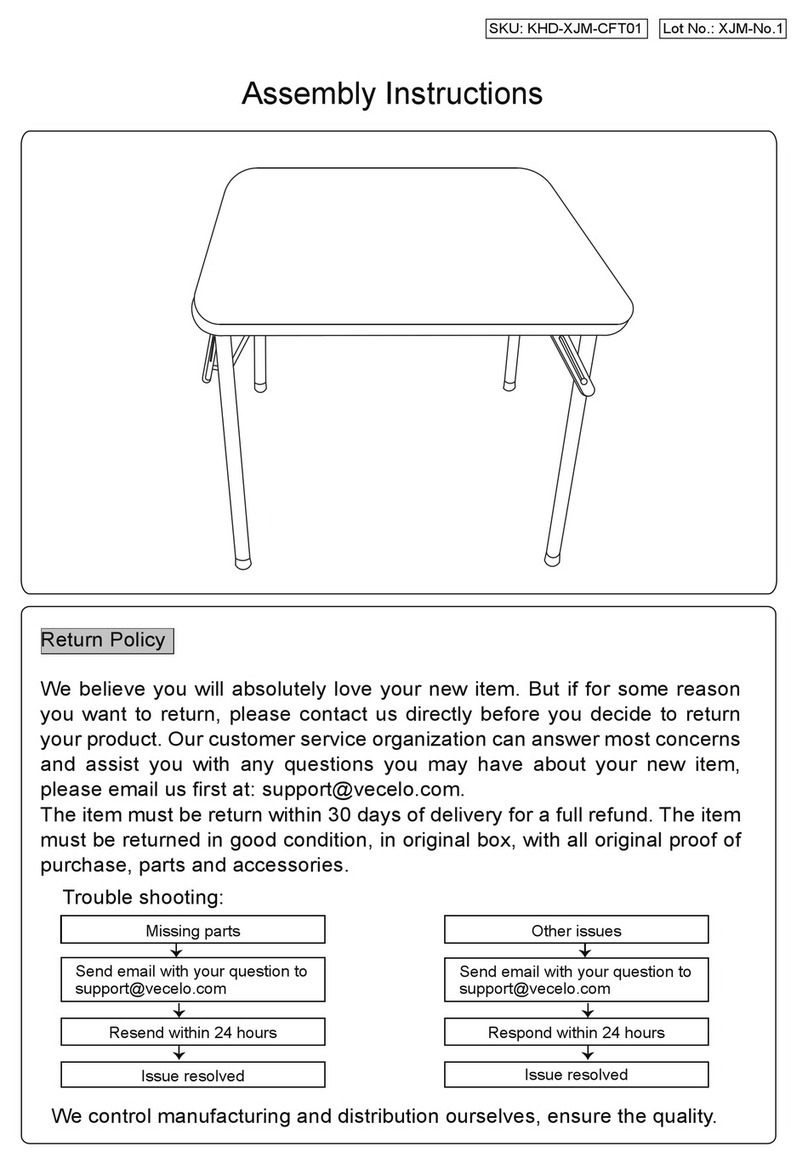 VECELO KHD-XJM-CFT01 Assembly instructions