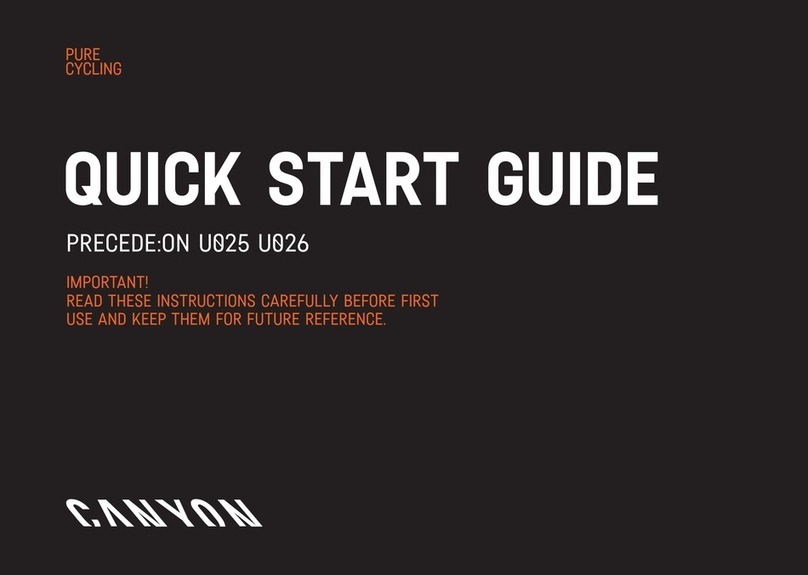 Canyon PURE CYCLING PRECEDE:ON U025 quick start guide