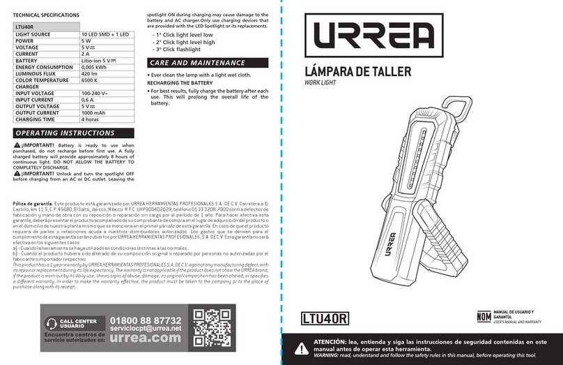 Urrea LTU40R manual