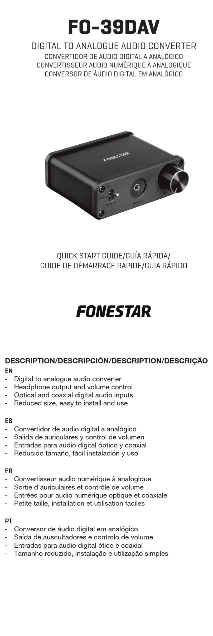 FONESTAR FO-39DAV quick start guide